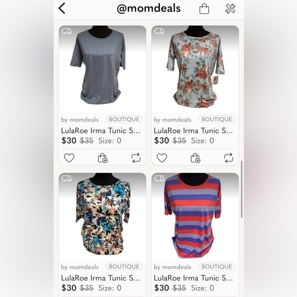 LulaRoe Irma Mid-Sleeve Stretchy High-Low Tunic Top Loose Fit Modest XXS-XS-S-M - Picture 12 of 14